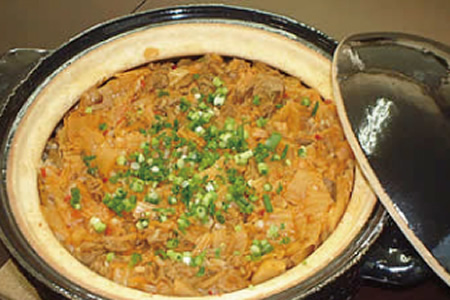 牛肉とキムチの炊き込みごはん