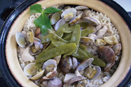 あさりと鶏肉の炊き込みご飯