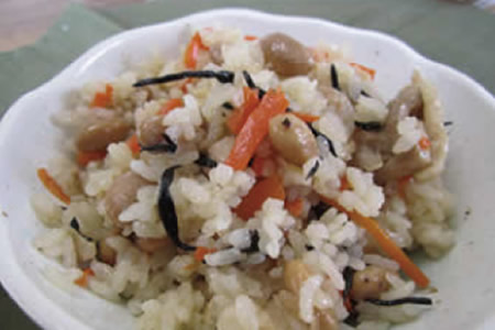 豆ひじきの炊き込みごはん