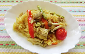 森のパエリア～カレー風味～