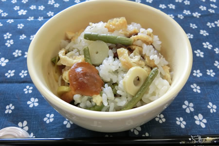 切り餅で簡単♪山菜おこわ