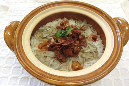 新ごぼうと豚肉のさっぱりごはん