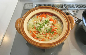 新じゃがと帆立の炊き込みご飯