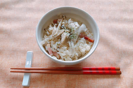 秋の簡単炊き込みごはん