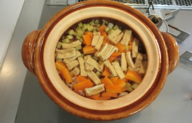 さつまいもと鶏の炊き込みご飯
