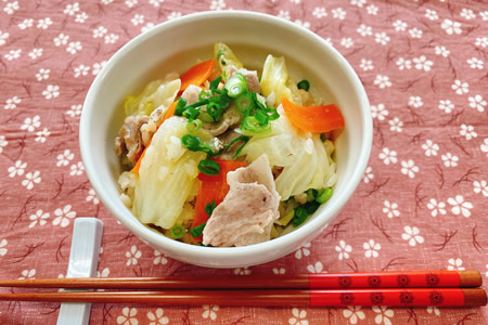 春キャベツの炊き込みご飯