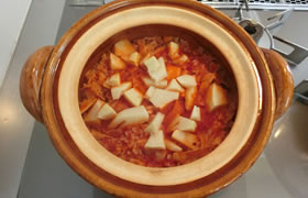 たけのこのトマトご飯