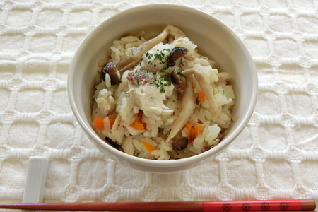 ぶりのミルク炊き込みご飯