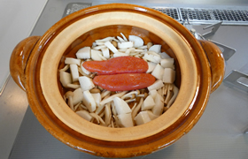 長芋と明太子の炊き込みご飯