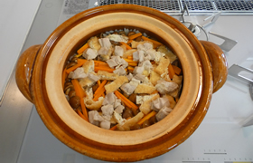 なめこの炊き込みご飯