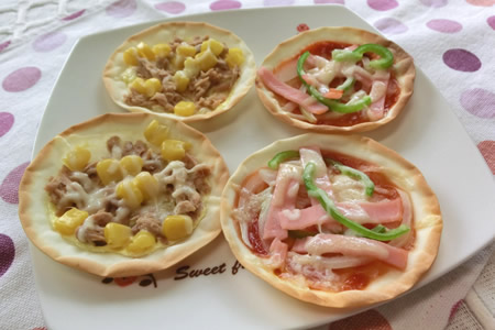 餃子の皮で簡単ピザ