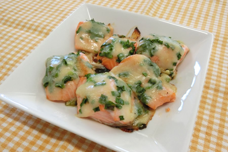 鮭の甘みそチーズ焼き