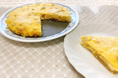 梨の豆腐チーズスフレ