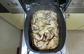 豆腐と長ネギのあんかけ煮込み