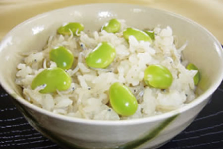 枝豆とじゃこのごはん