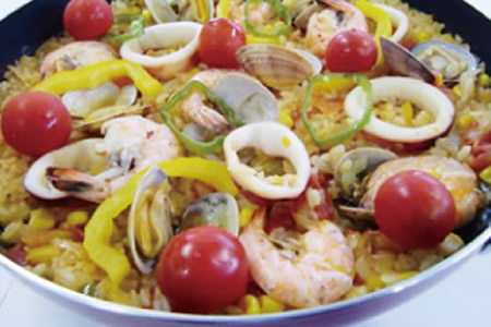 夏野菜たっぷりパエリア