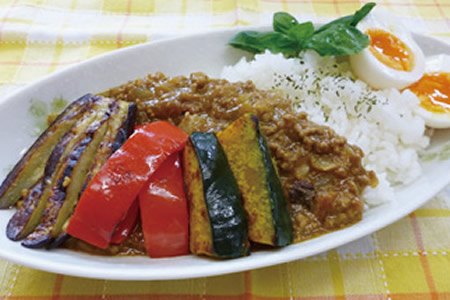 夏野菜のキーマカレー