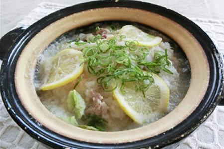 豚肉とレモンのみぞれ鍋