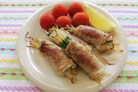 もやしと青じその肉巻き