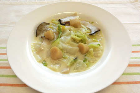 白菜と帆立のクリーム煮