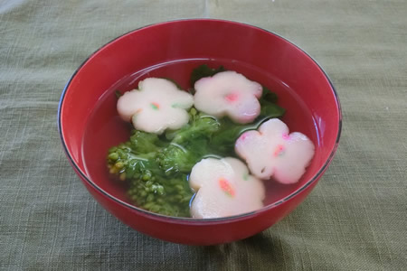 菜の花のお吸い物
