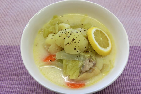 じゃがいものレモン豆乳ポトフ