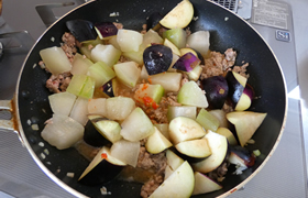冬瓜とナスの麻婆風炒め